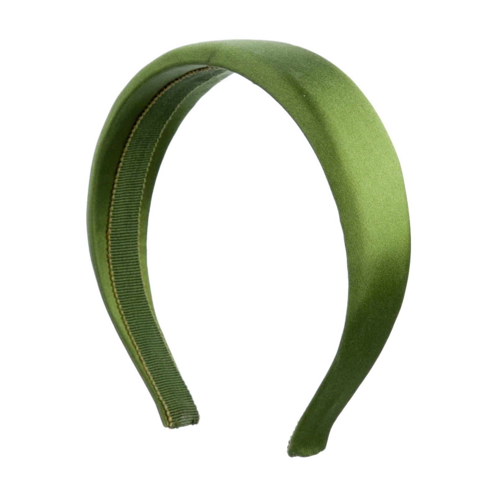 Prada Green Satin Padded Headband PRADA