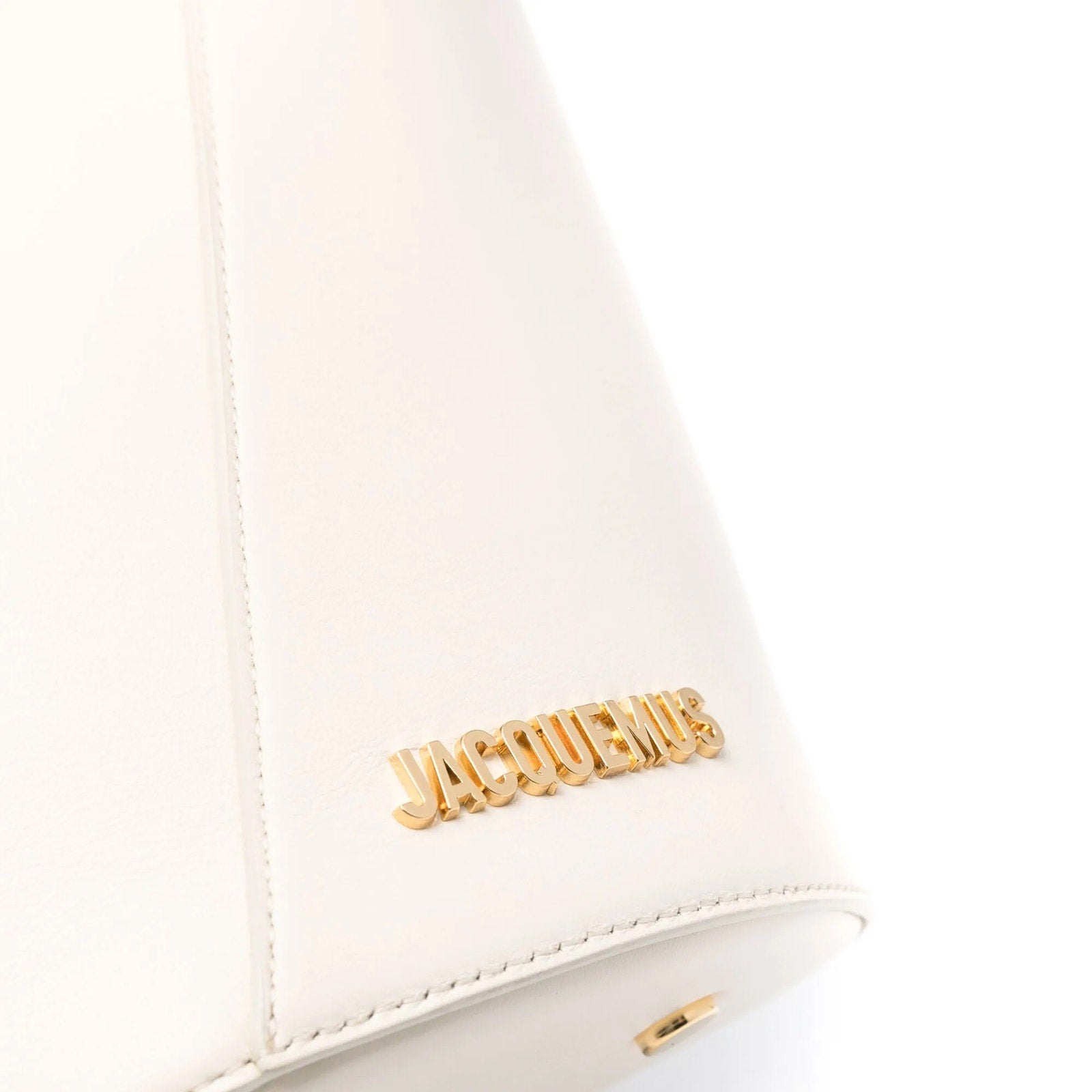 Jacquemus Le Petit Tourni Large Bucket Bag in Ivory – Calf Leather Jacquemus