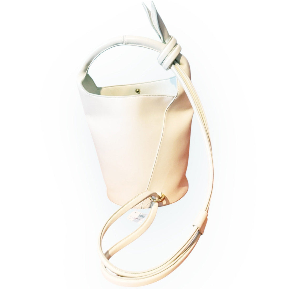 Jacquemus Le Petit Tourni Large Bucket Bag in Ivory – Calf Leather Jacquemus