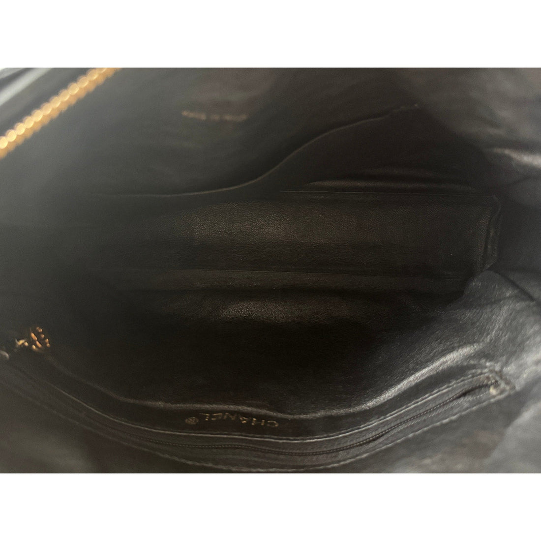 CHANEL Vintage Diamond CC Quilted Large Lambskin Camera BagGold Hardware Chanel