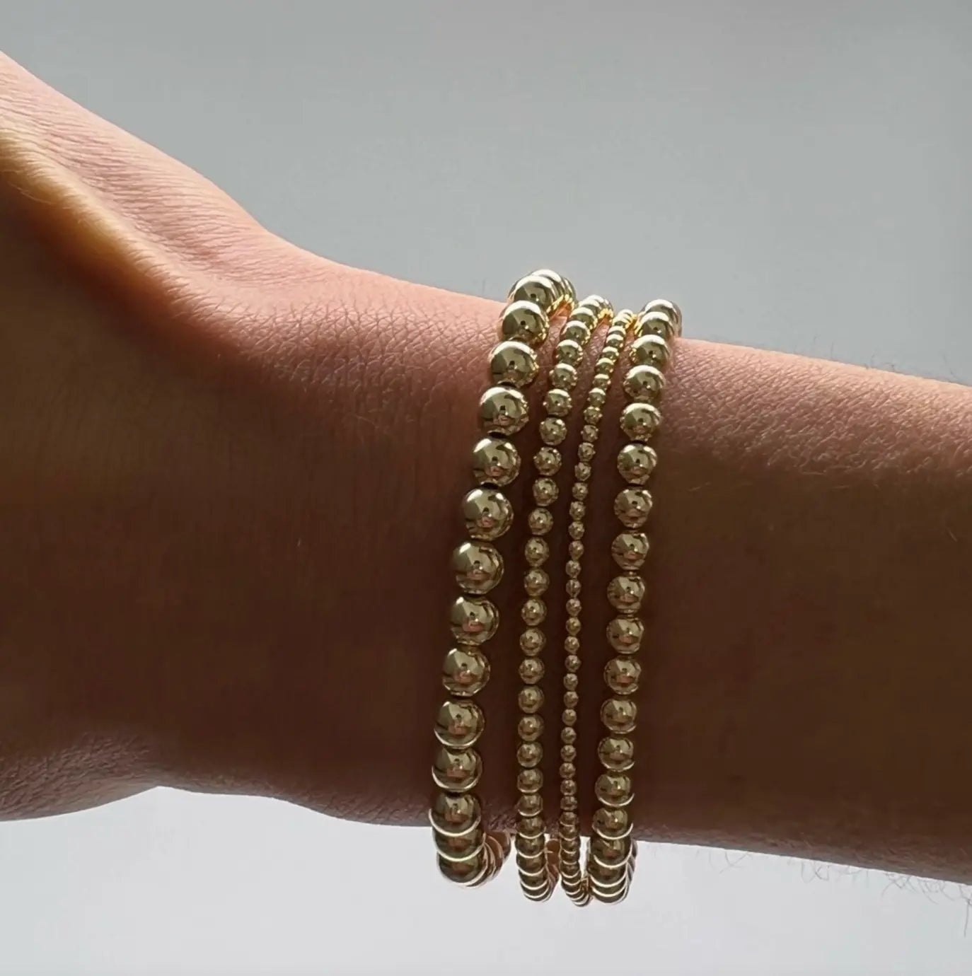 5mm Gold Ball Bracelet Custom