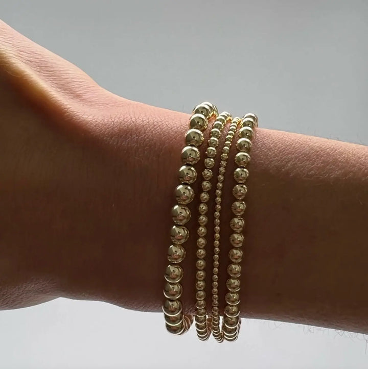 5mm Gold Ball Bracelet Custom