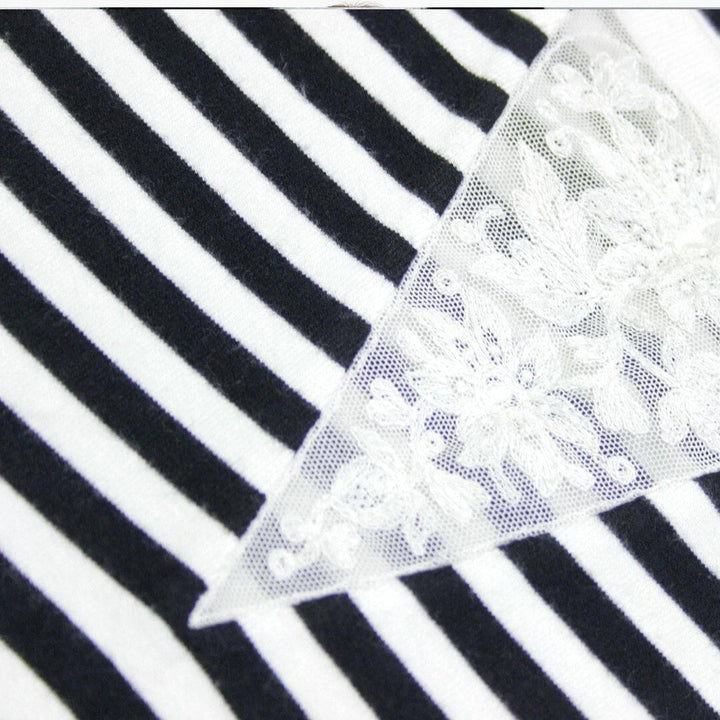 Vintage Chanel 90s Striped Logo Sweater – Size 38, Iconic Black & White Knit Chanel