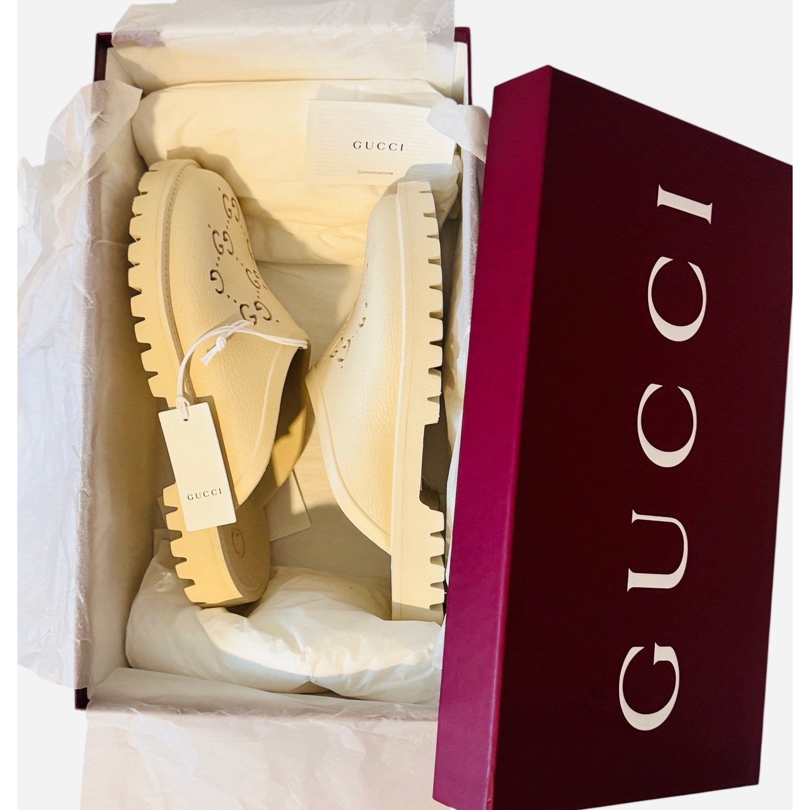 Gucci Authentic GG Perforated Crocs Slippers Gucci