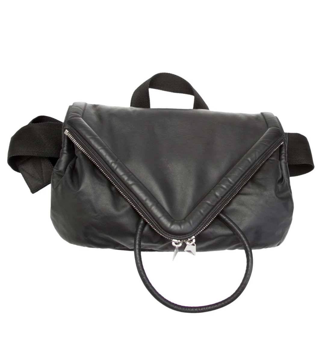 Bottega Veneta Nappa Beak Belt Bag – Black Lambskin Bottega Veneta