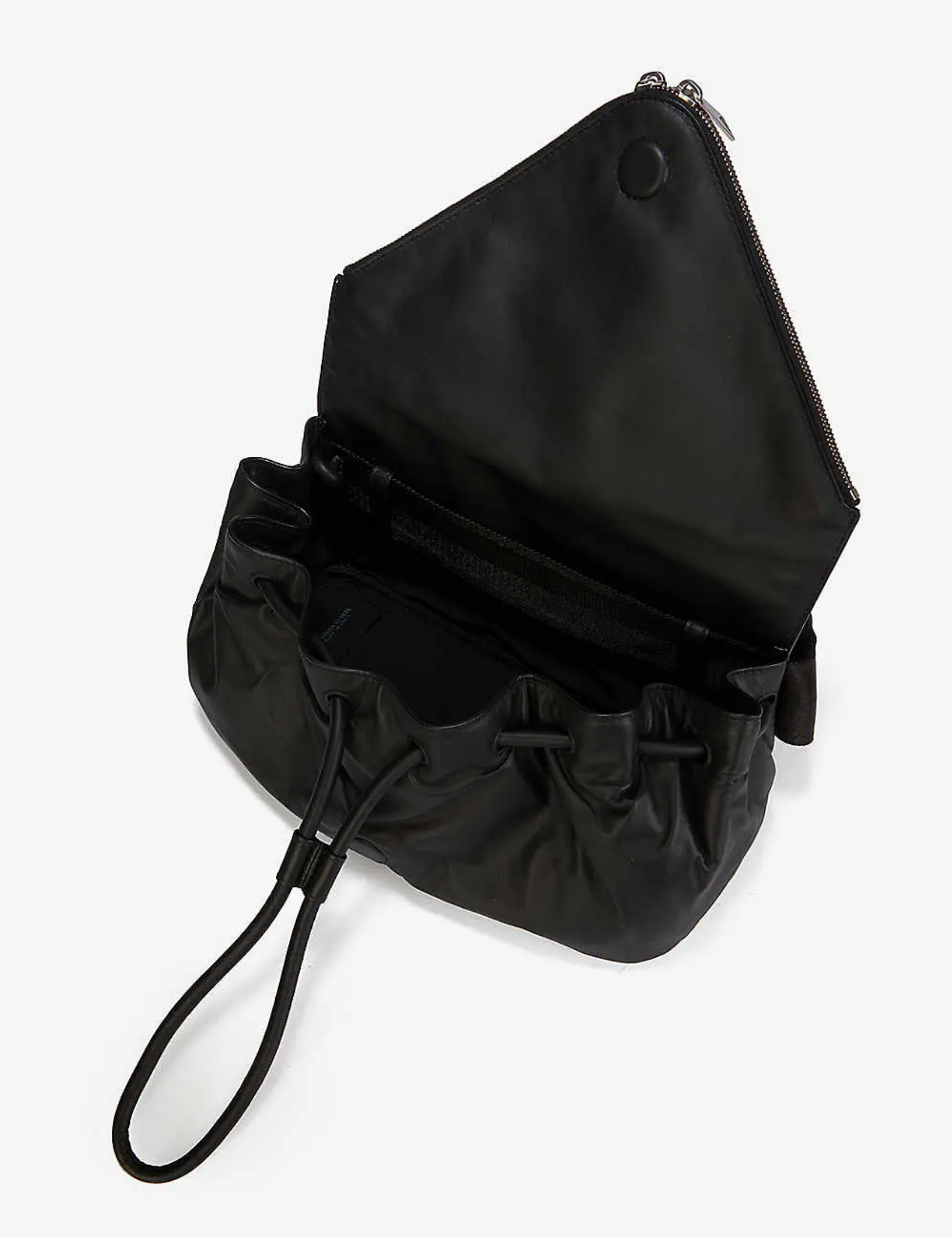 Bottega Veneta Nappa Beak Belt Bag – Black Lambskin Bottega Veneta