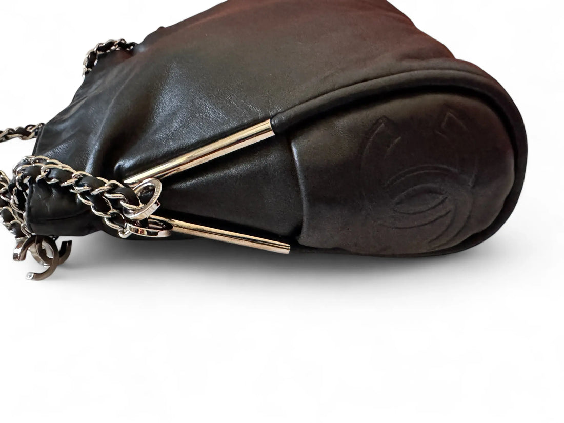 CHANEL Modern Hobo Chain Around Slouch Bag Purse Lamb Leather - Vault No9