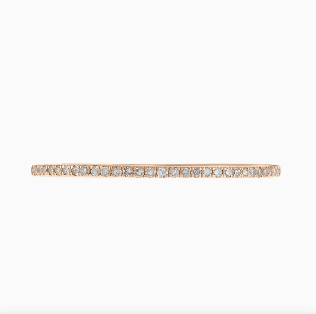 Diamond Micropavé Eternity Band 14K Gold Custom