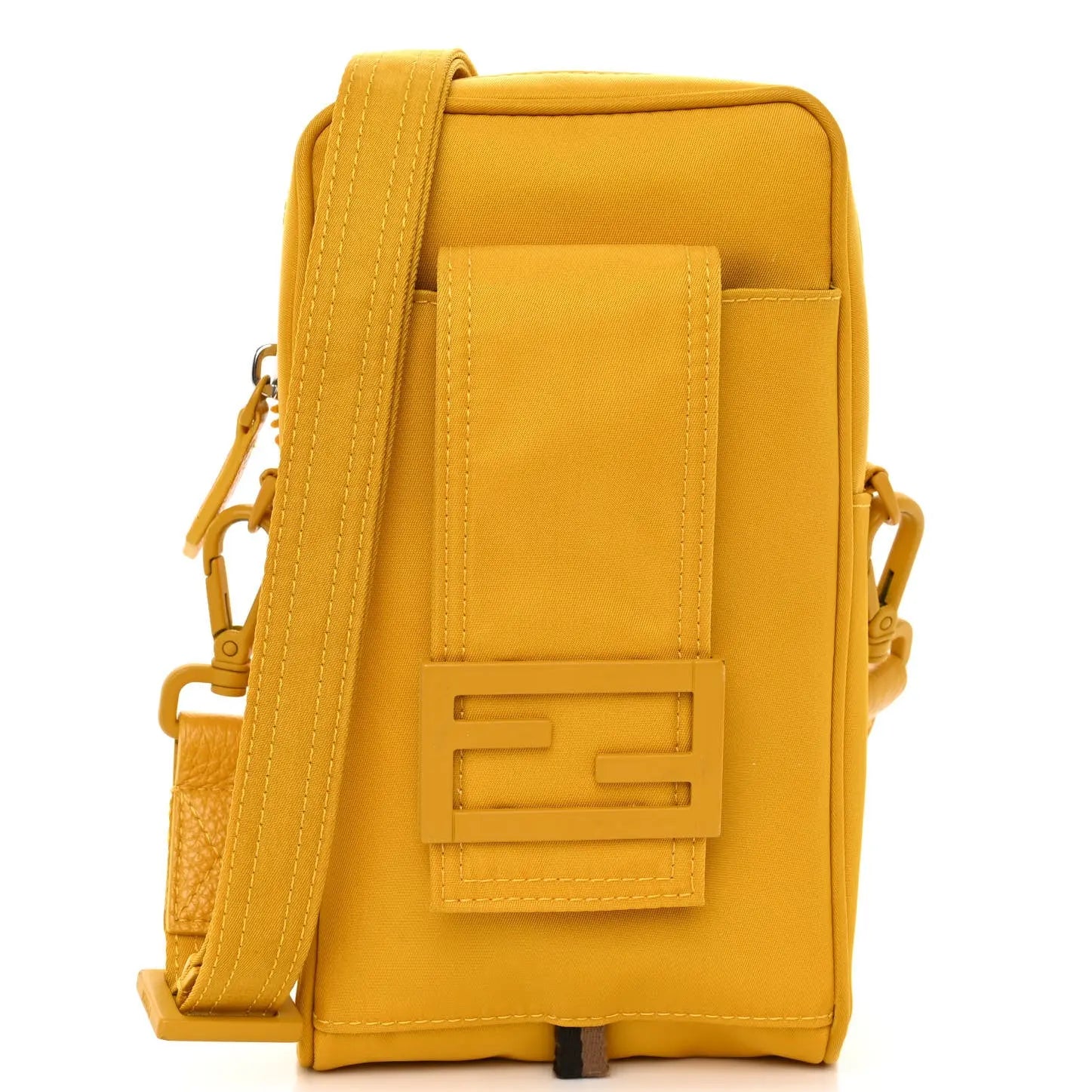 Fendi Nylon FF  Baguette Crossbody Shoulder Bag - Vault No9