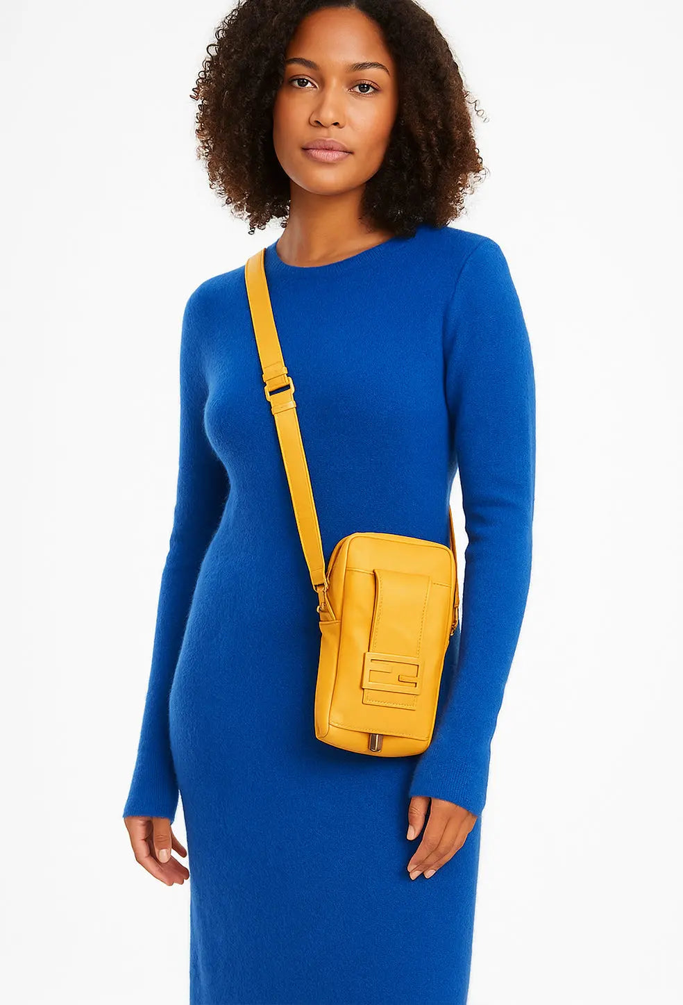 Fendi Nylon FF  Baguette Crossbody Shoulder Bag - Vault No9