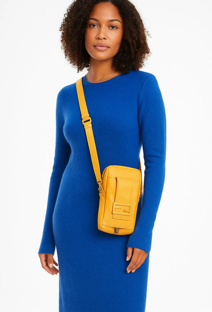 Fendi Nylon FF  Baguette Crossbody Shoulder Bag - Vault No9