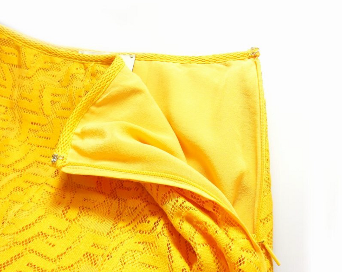 Fendi Zucca Print Lace Midi Skirt FENDI