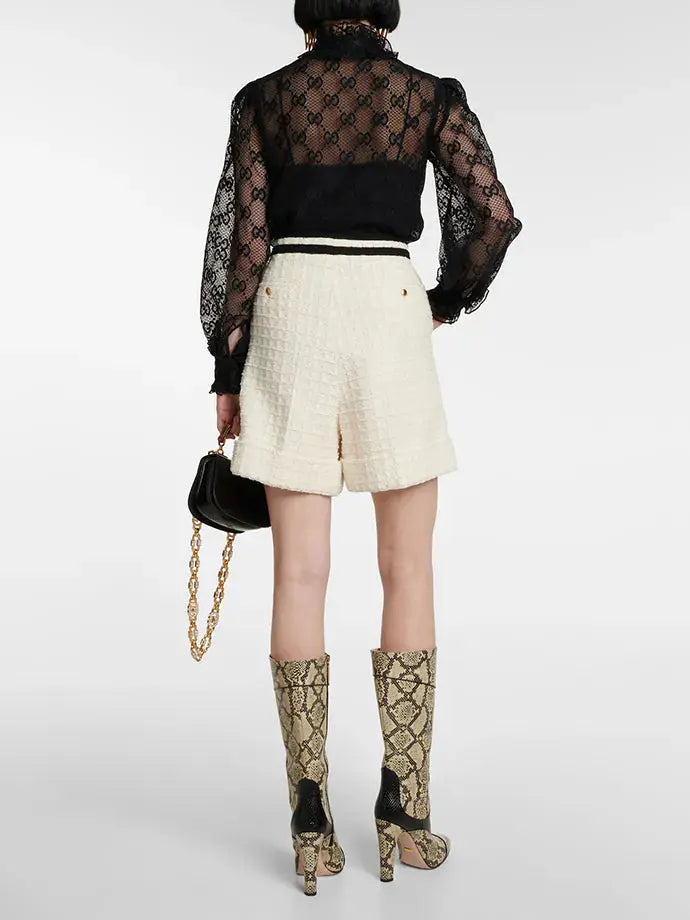 Gucci waffle-effect textured shorts - Vault No9