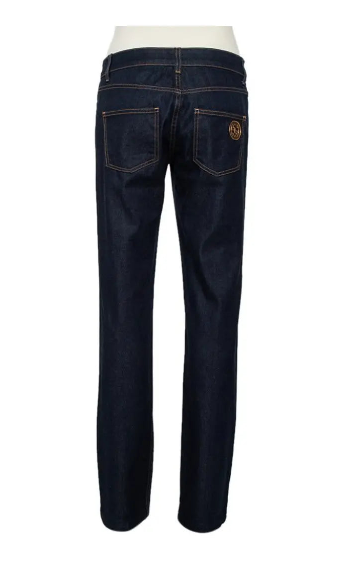 GUCCI Dark Denim Straight-Leg Jeans Pre-Owned - Vault No9