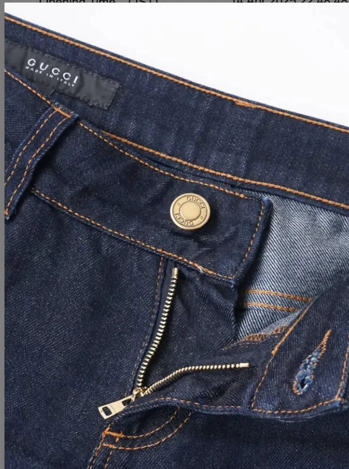 GUCCI Dark Denim Straight-Leg Jeans Pre-Owned - Vault No9