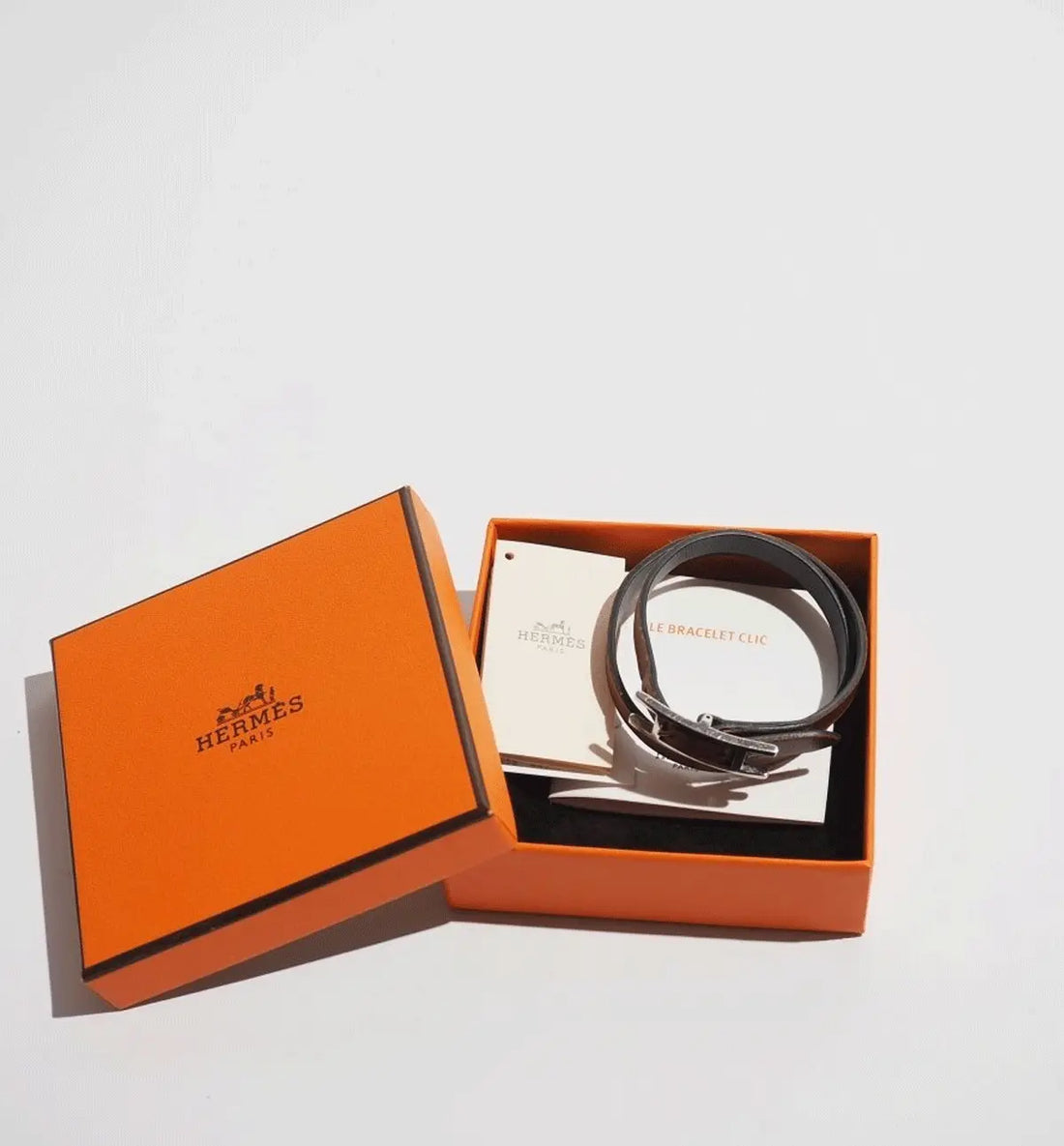 Hermès  Reversible Leather Bracelet – Camel & Black with Silver Hardware Hermes