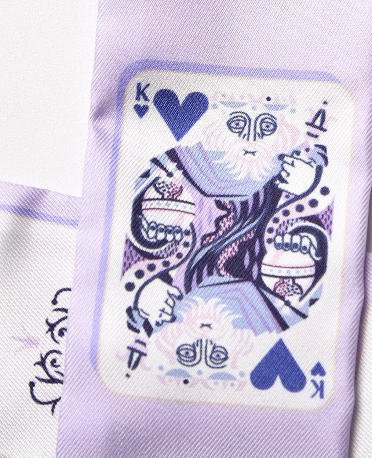Hermes Silk Jeu de Cartes Twilly Purple Mauve Bleu White - Vault No9