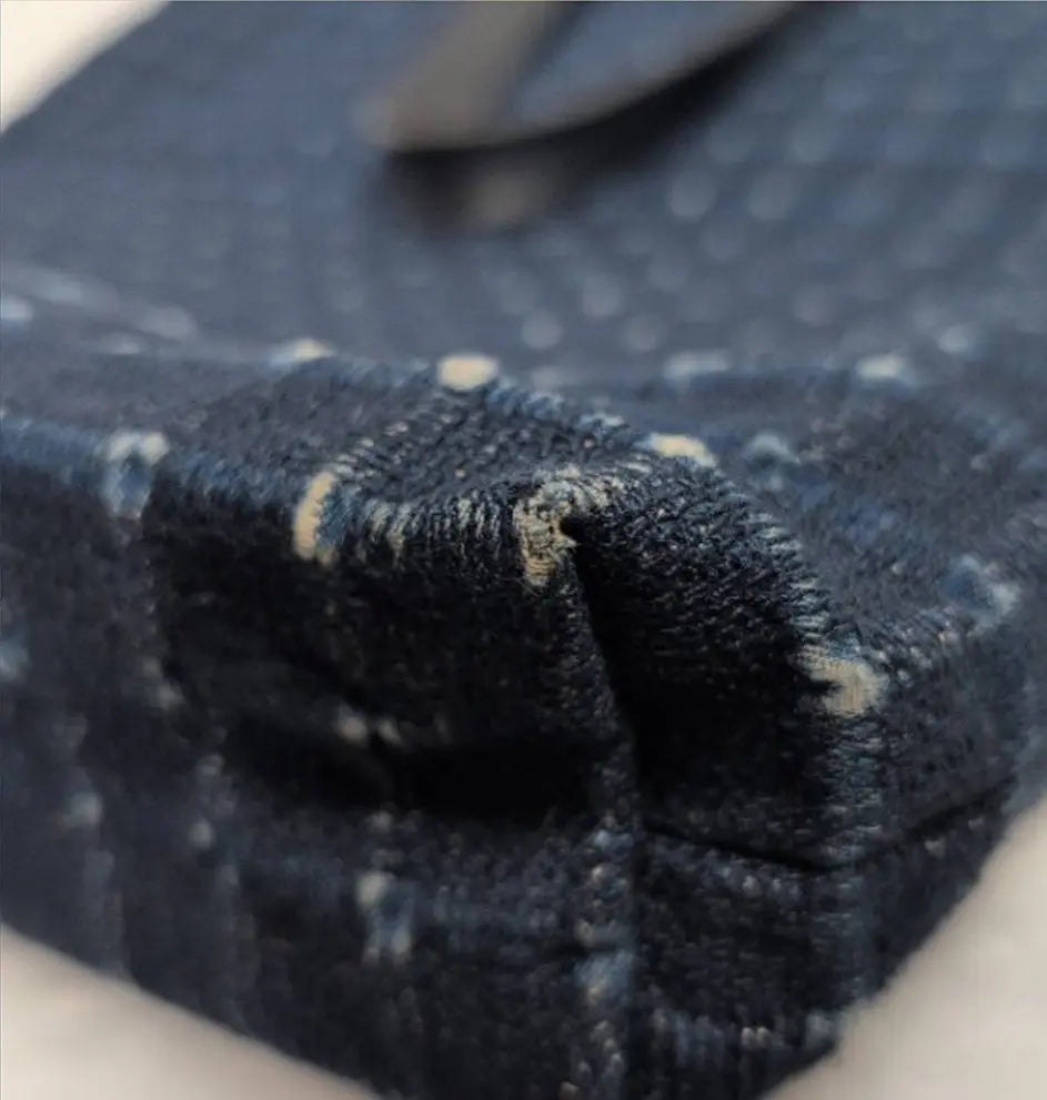 Hermès Amedaba GM Tote Bag Hand Indigo Navy Canvas Leather - Vault No9