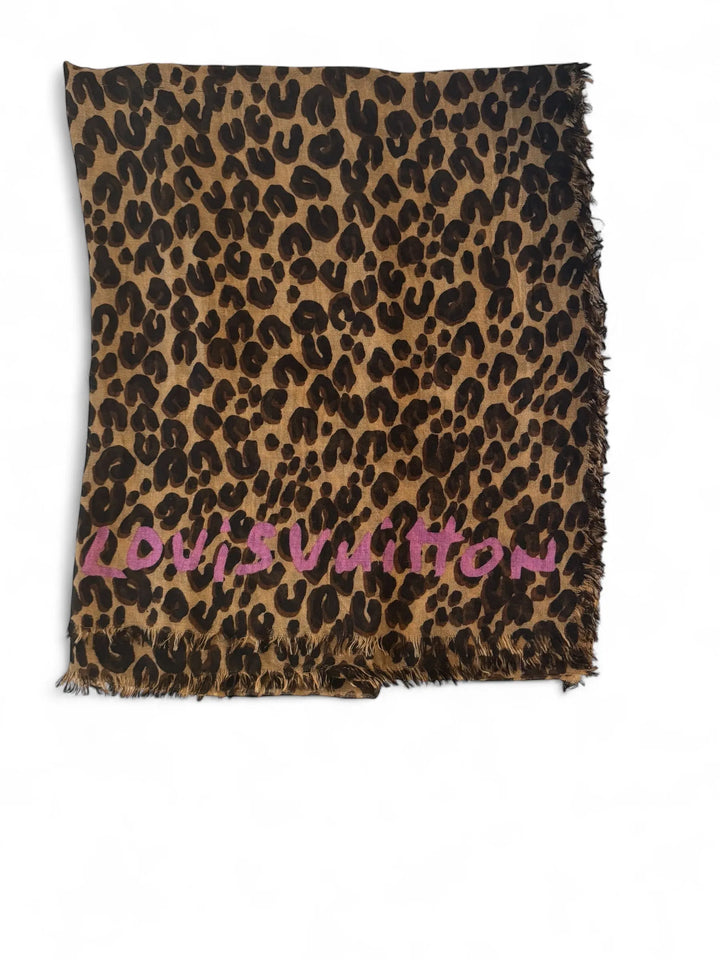 Louis Vuitton x Stephen Sprouse Leopard Graffiti Shawl – Cashmere Silk Scarf 2014 LOUIS VUITTON