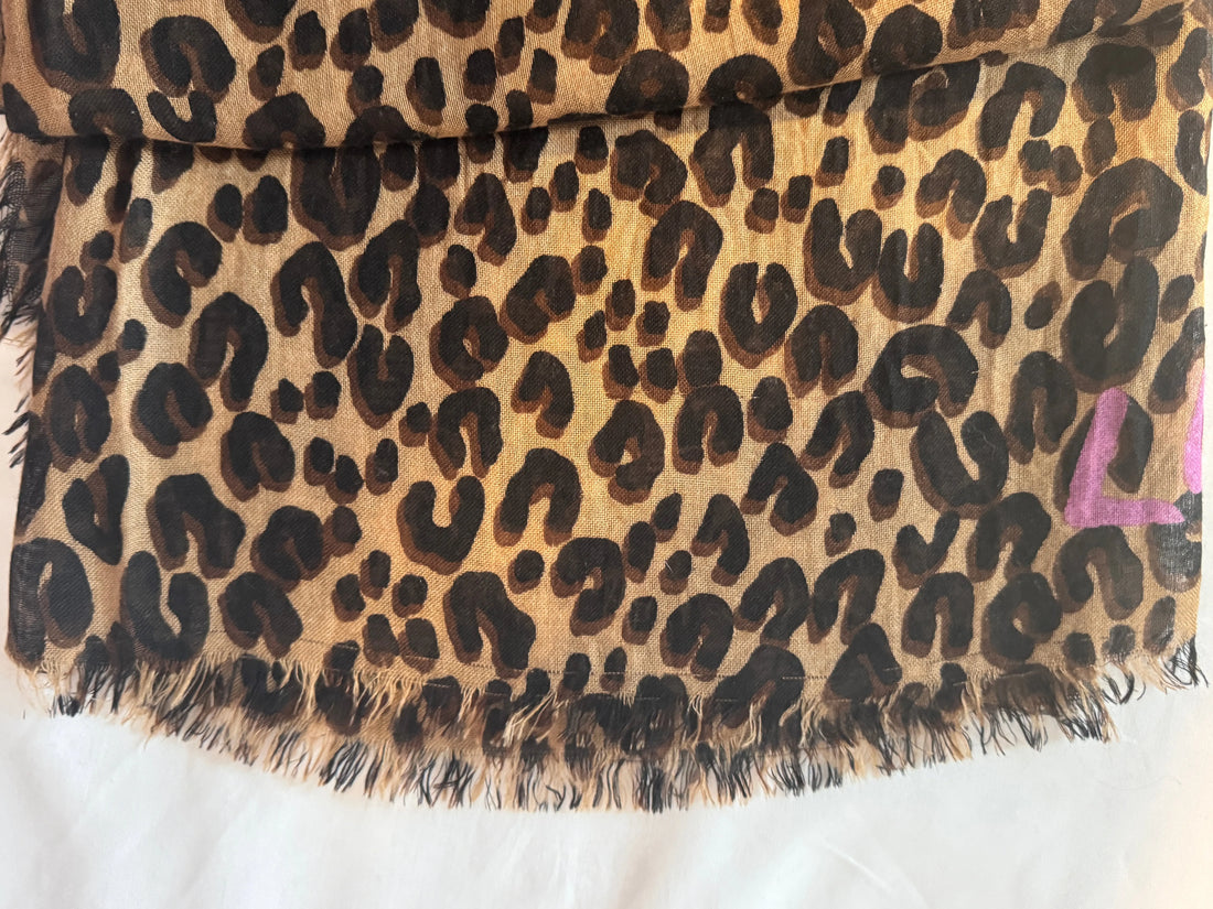 Louis Vuitton x Stephen Sprouse Leopard Graffiti Shawl – Cashmere Silk Scarf 2014 LOUIS VUITTON