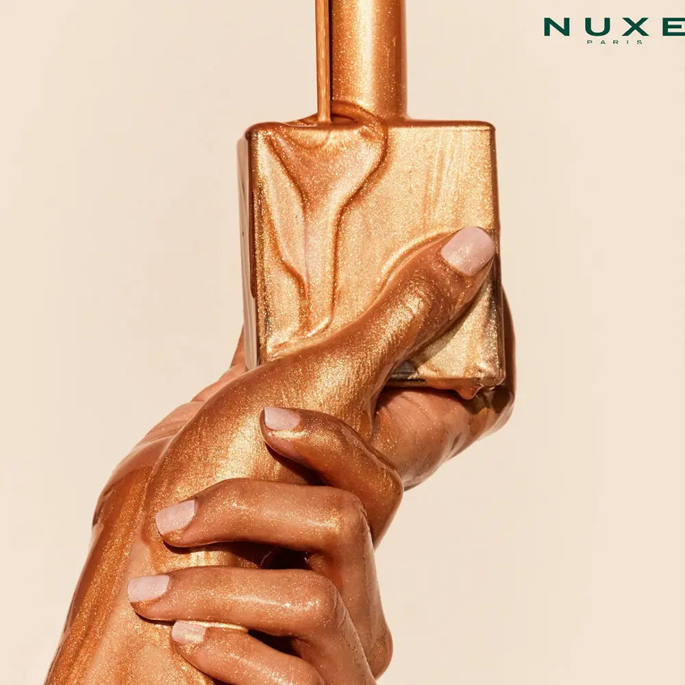 NUXE Huile Prodigieuse Shimmer Multi-Purpose Dry Oil - Luxurious Radiant Glow and Hydration for Face, Body & Hair Nuxe