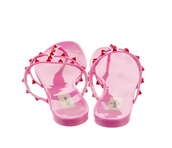 Valentino Garavani Valentino Rockstud Accents Rubber Slides Valentino Garavani