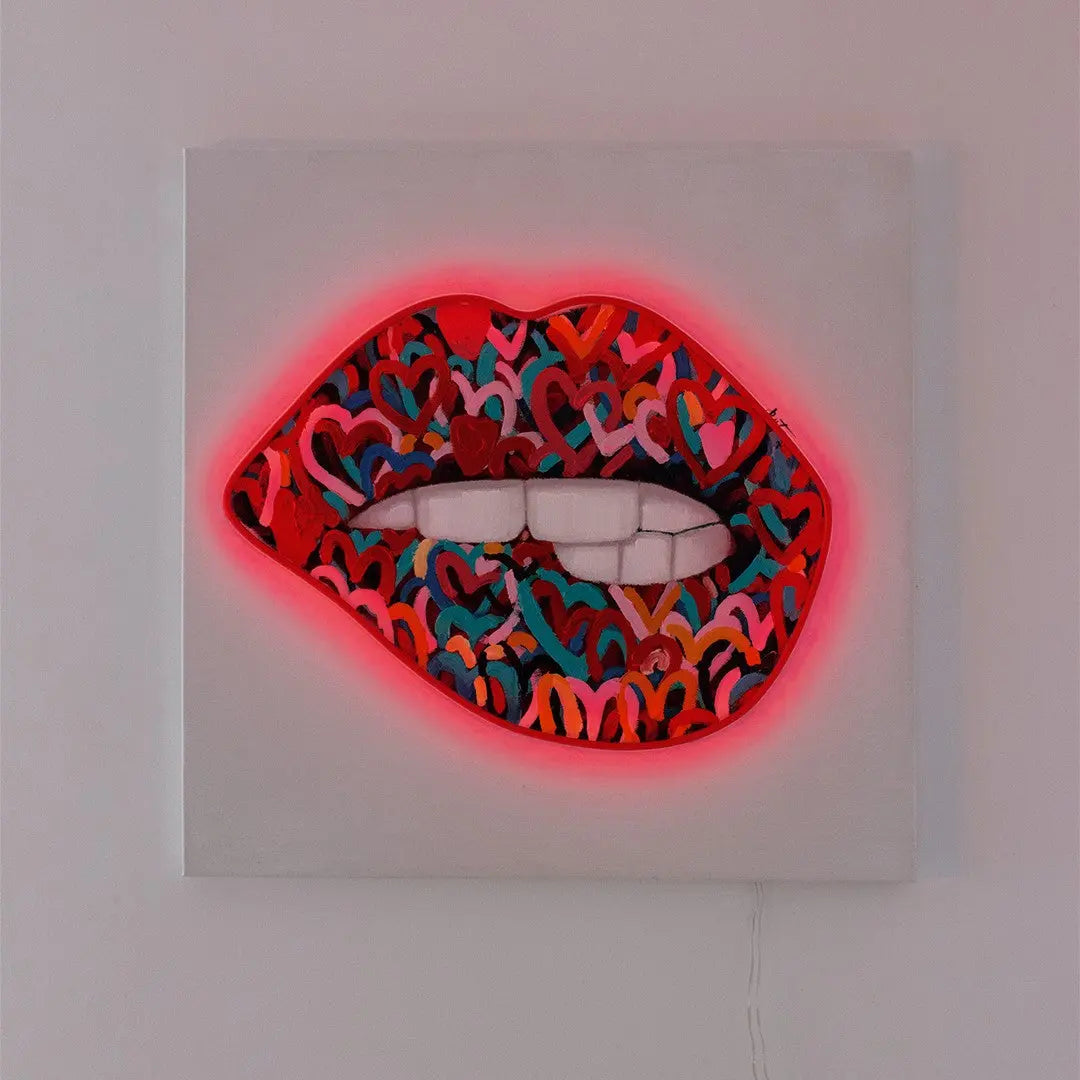 Wall Painting (Led Neon) - Mouth - Vault No9