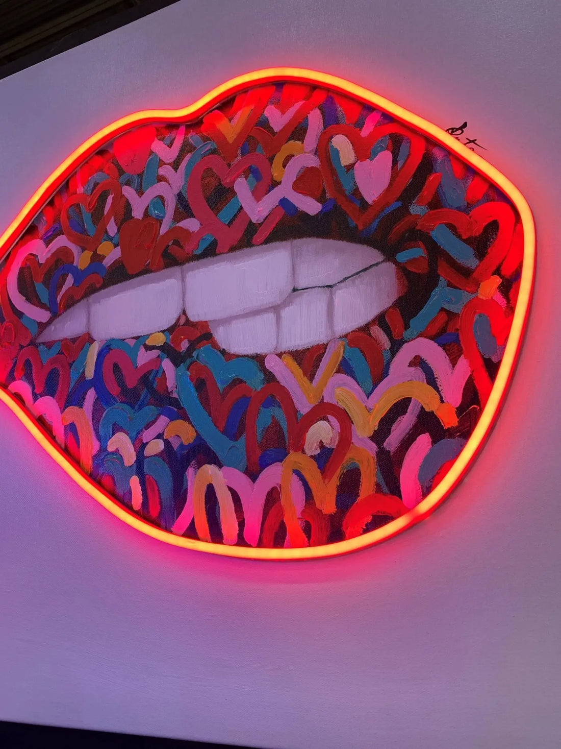 Wall Painting (Led Neon) - Mouth - Vault No9
