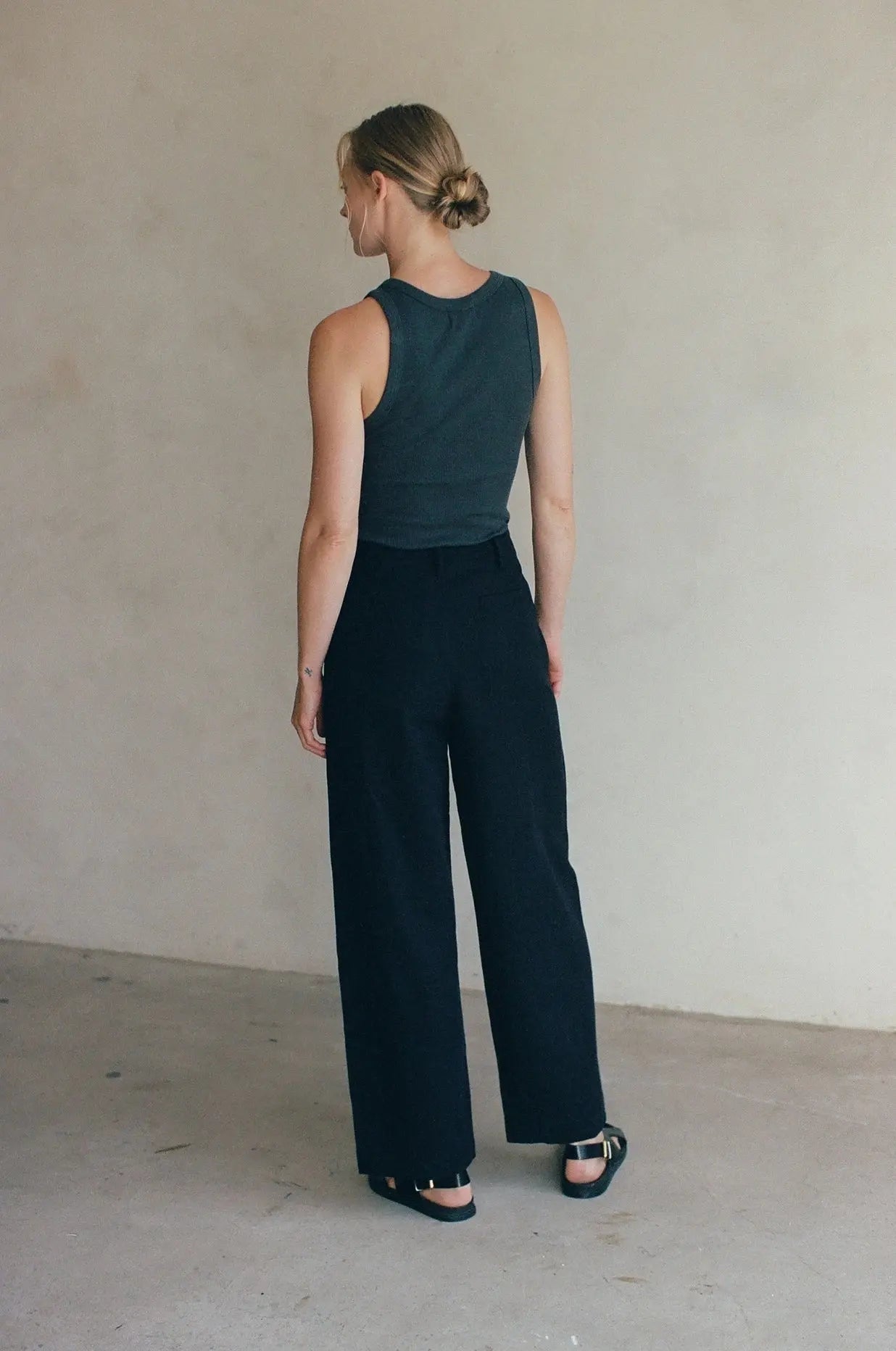 Woven Linen Cotton Wide Fit Full Length - Vault No9