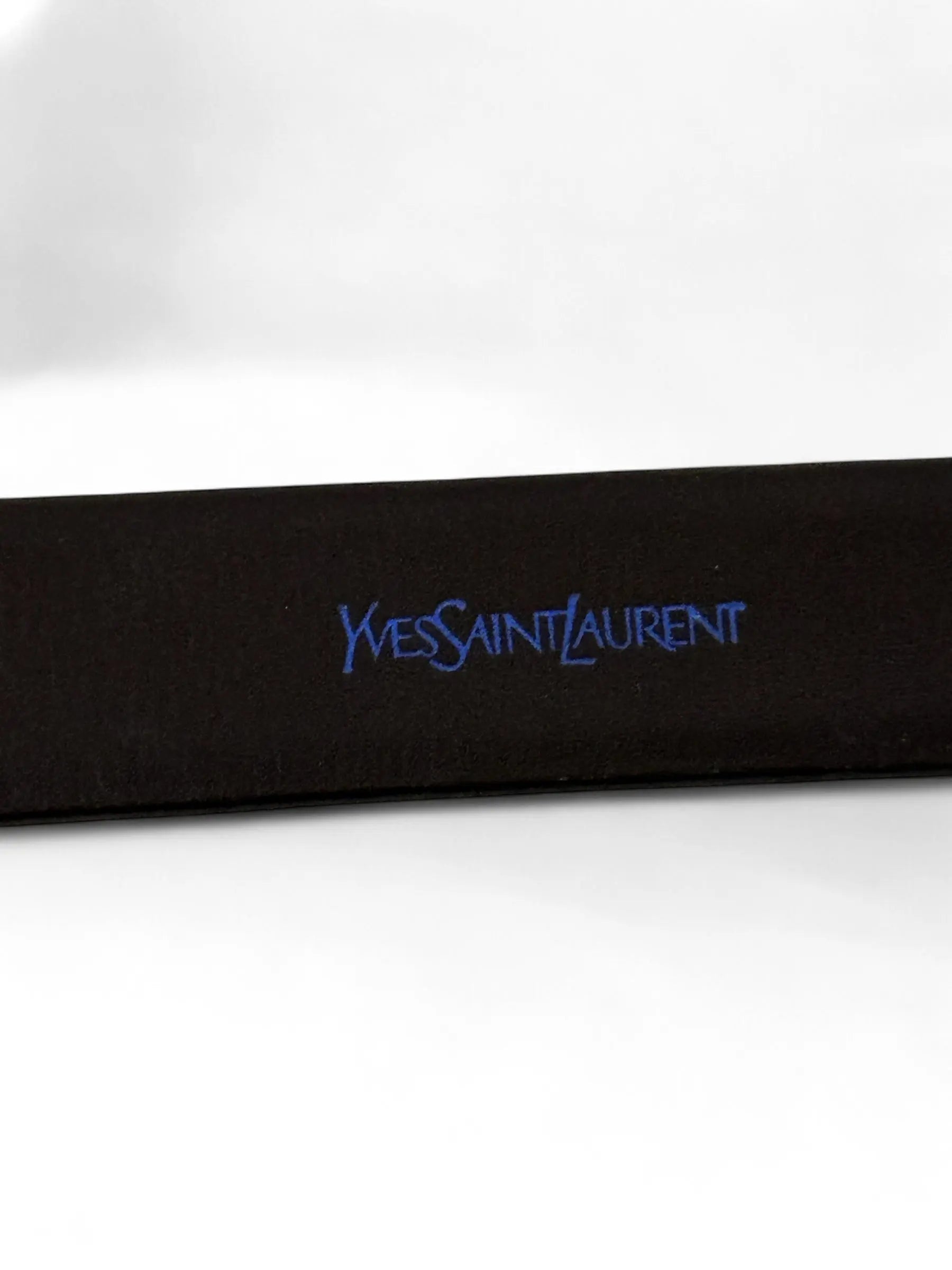YSL Saint Laurent black leather LA 66 Belt - Vault No9