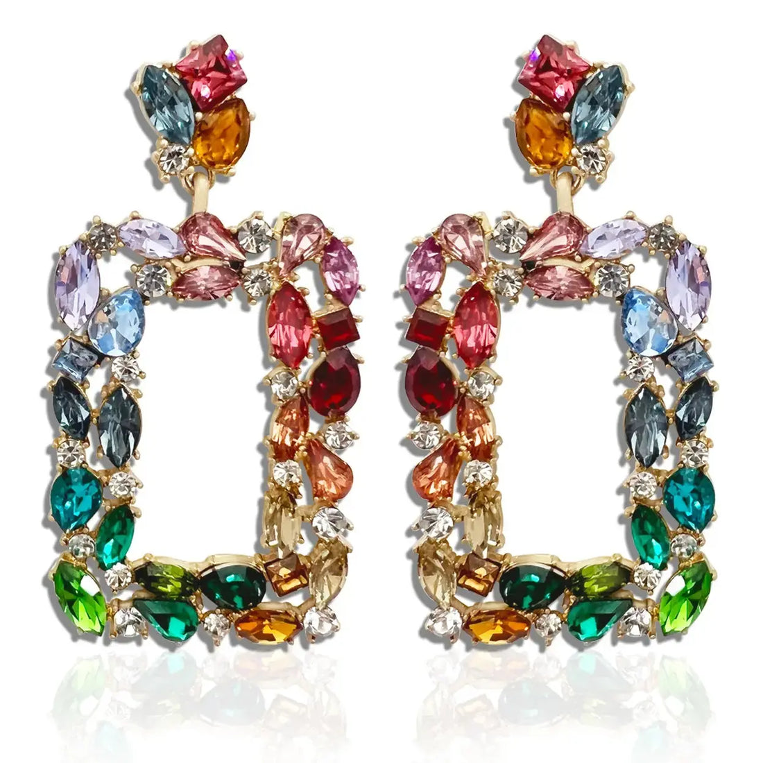 Yes I Did Rainbow Statement Earrings Zaxie