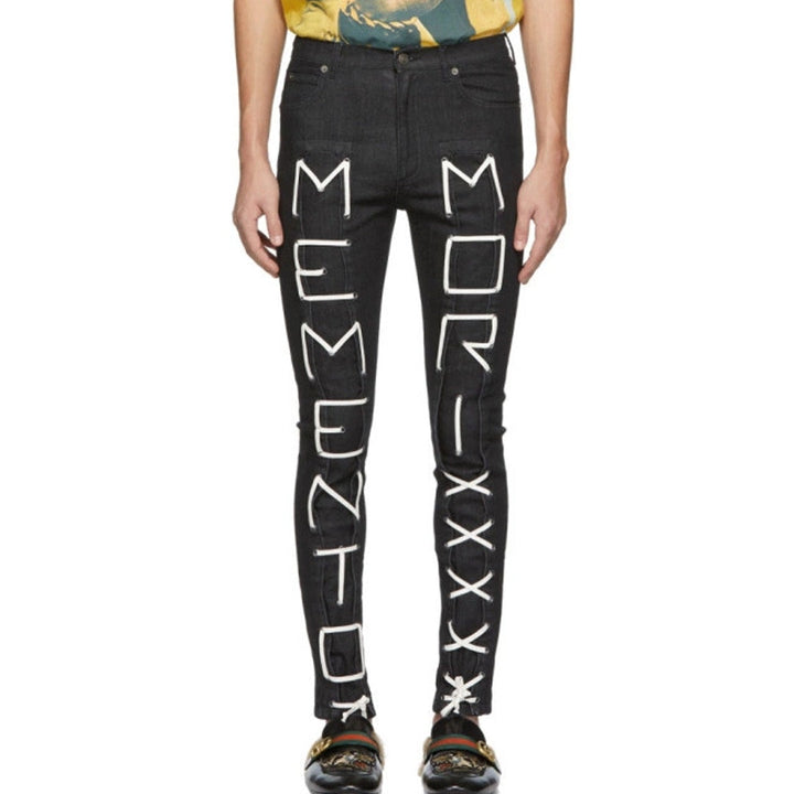 Gucci Black Memento Mori Skinny Jeans Gucci