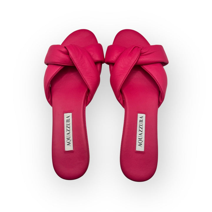 Title:  Aquazzura Olie Crossover Flat Sandals – Size 38 / US 8 Aquazzura