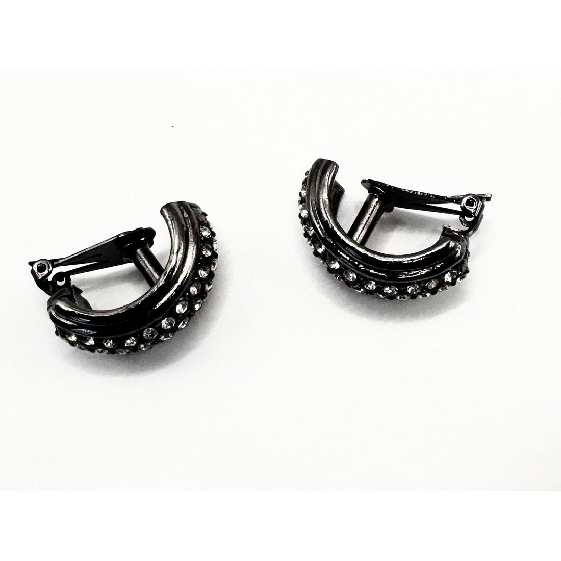 Vintage Yves Saint Laurent Crystal Rhinestone Clip-On Earrings – 3” Statement Pair YSL, Yves Saint Laurent