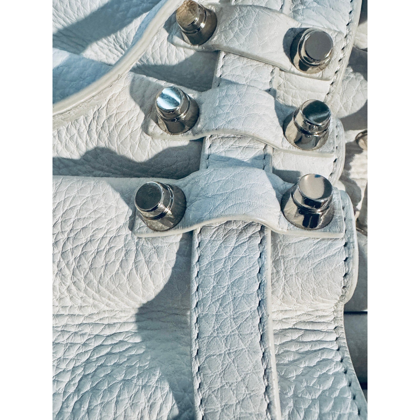 Alexander Wang White Leather Studded Bucket Bag Alexander Wang