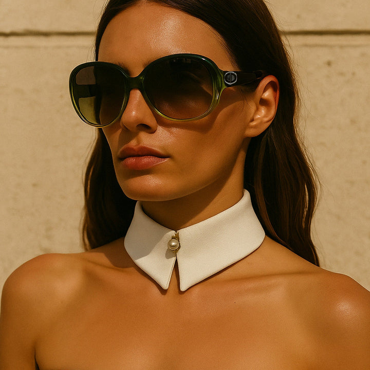 Vintage Christian Dior 2045-60 Oversized Sunglasses – Green to Yellow Gradient Lens Christian Dior